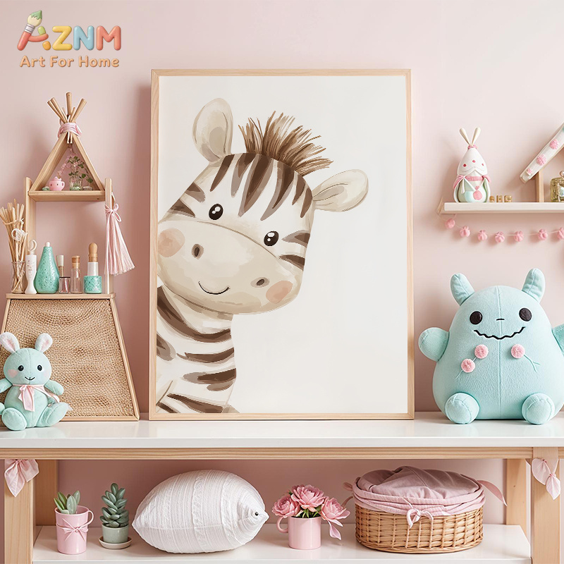 AZNM Aquarell-Leinwanddruck mi – Baby Zebra Nursery Bewertung und Preis