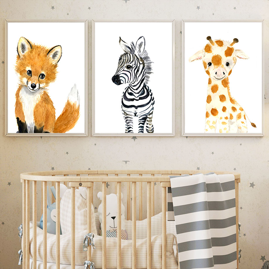 Boho Waschbär Elefant Löwe Fuc – Baby Zebra Nursery Bewertung und Preis