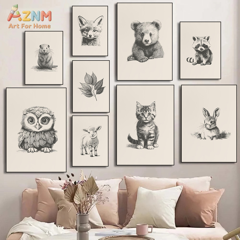 AZNM Vintage-Skizzen-Leinwandb – Baby Nursery Vintage Bewertung und Preis